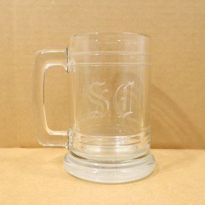 4/$20 Glass Tumbler 16oz Capacity Footed Square Handle Clear Glass